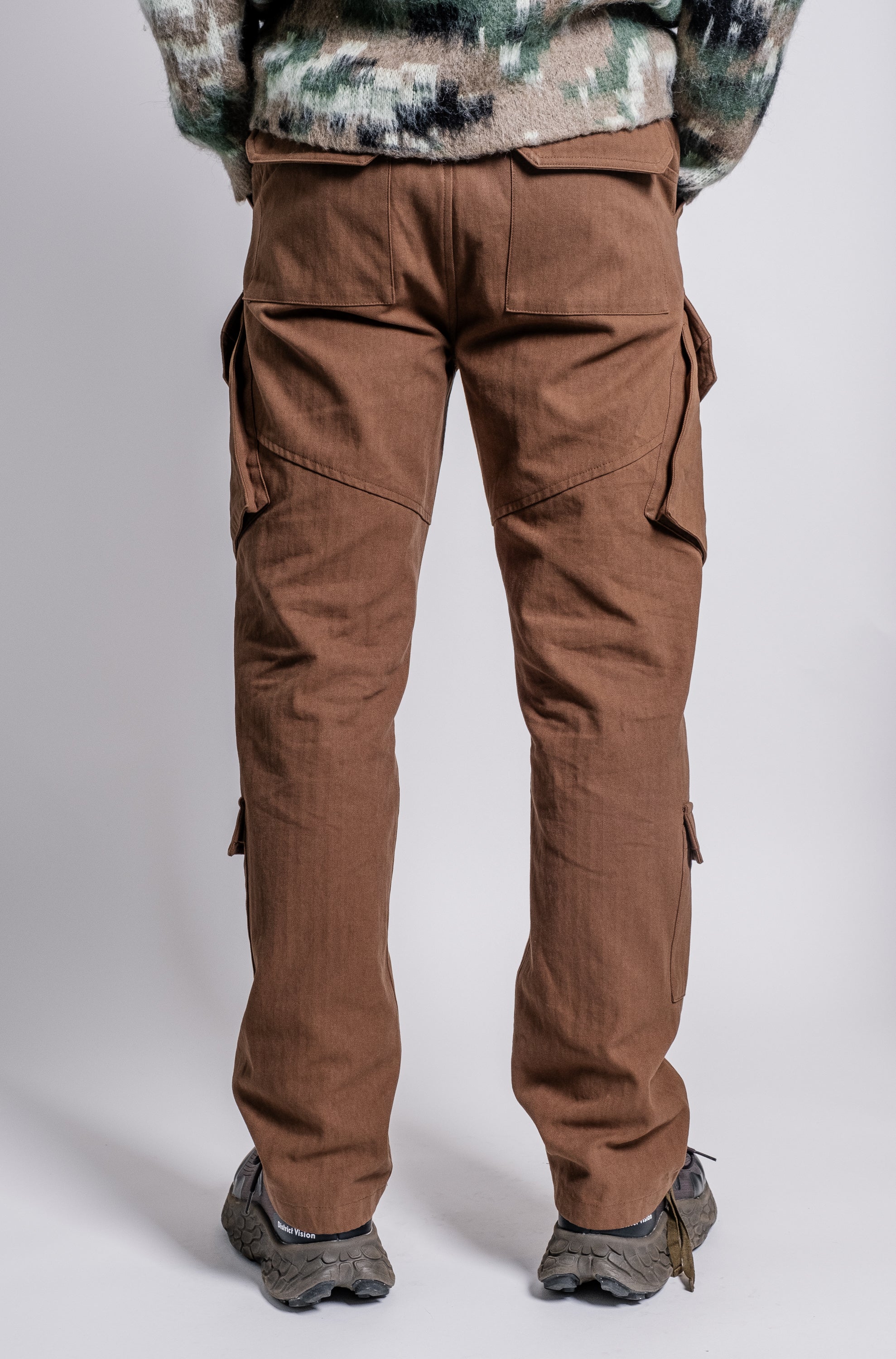 COFFEE BROWN COTTON SOLID CARGO PANT – ROOKIES